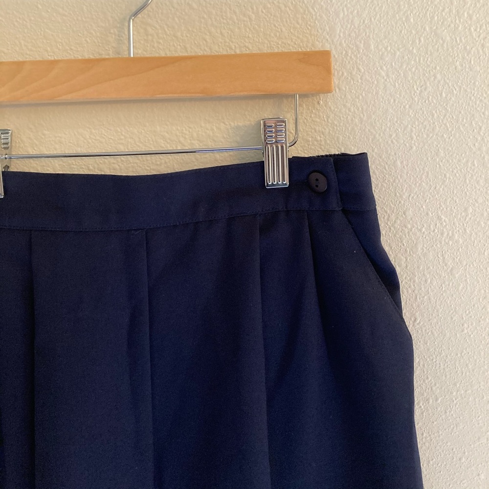 Vintage Navy Pleated high waist slacks